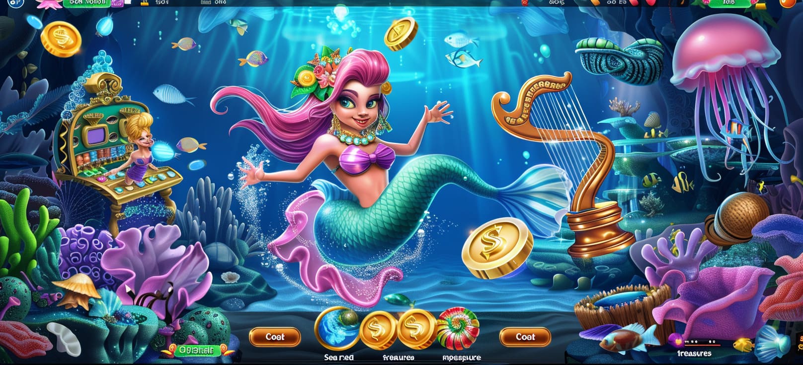 Caça-níqueis de sereia online com tesouros do mar no bcfbet cassino